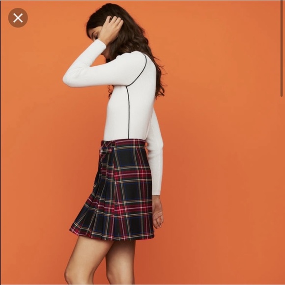 Maje “Judie” tartan plaid kilt skirt FR 36/US 4 - Picture 3 of 7